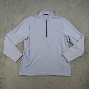 Greyson Mens XL Quarter Zip Pullover Light Blue Performance Long Sleeve Shirt